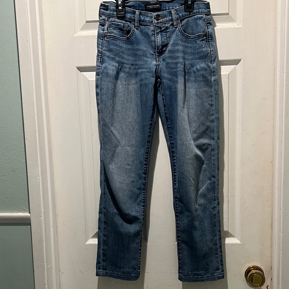 Banana Republic Girlfriend Blue Straight-Leg Jeans